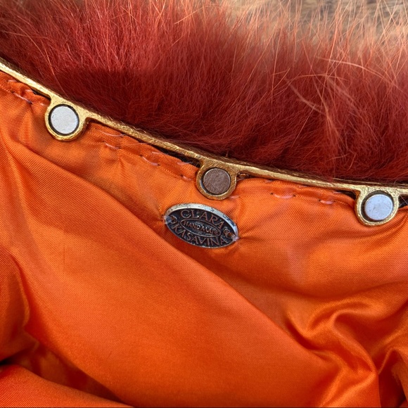 🌟VINTAGE🌟Clara Kasavina mink evening bag with jeweled star detail 🎉Host Pick! - Picture 5 of 6